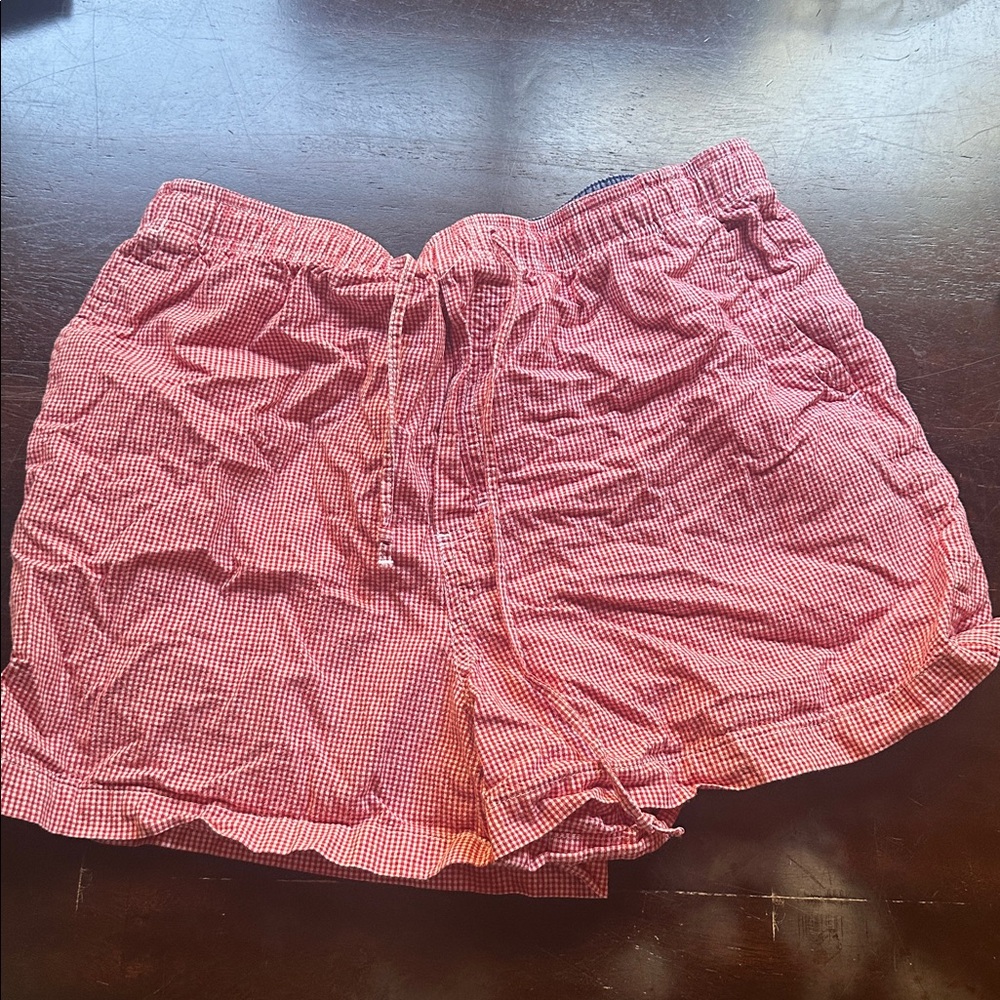 Faded Glory Red and Blue Checkered Shorts